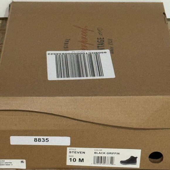 Weatherproof Vintage Steven Black Griffin Lace-Up Boots Durable Rubber Sole 10 - Picture 9 of 11